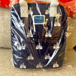 Disney Loungefly Canvas Backpack Disneyland sleeping Beauty Castle (Rare)
